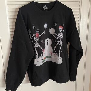 Skeleton Christmas Sweatshirt L